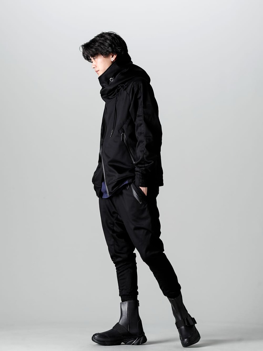 RIPVANWINKLE 23SS Styling Material set-up style with the new line wrap hoodie and line tornado - RW-513-Line Rap Hoodie - RW-510-Line Tornado Pans - RW-521-Tactical Bootie 1-002