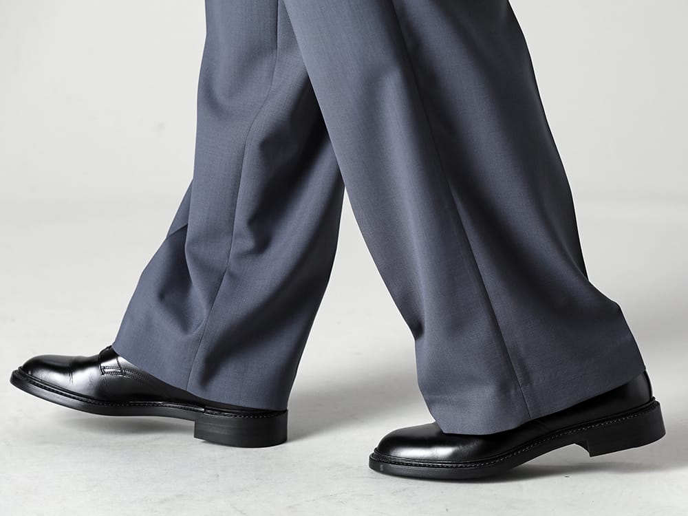 IRENISA - イレニサ 2023SS 見出し3 - IH-23SS-P018-DS - ツータックワイドパンツ - IH-22SS-S001-RC - レザーシューズ 3-004