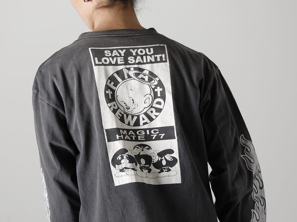 ©SAINT M×××××× 2023SS - ©SAINT M×××××× 2022-23秋冬系列10款/2023春夏系列2款发布!从现在开始店面和网上销售同时开始! - SM-S23-0000-026(Fire Baby Long Sleeve T-Shirt) - 1-015