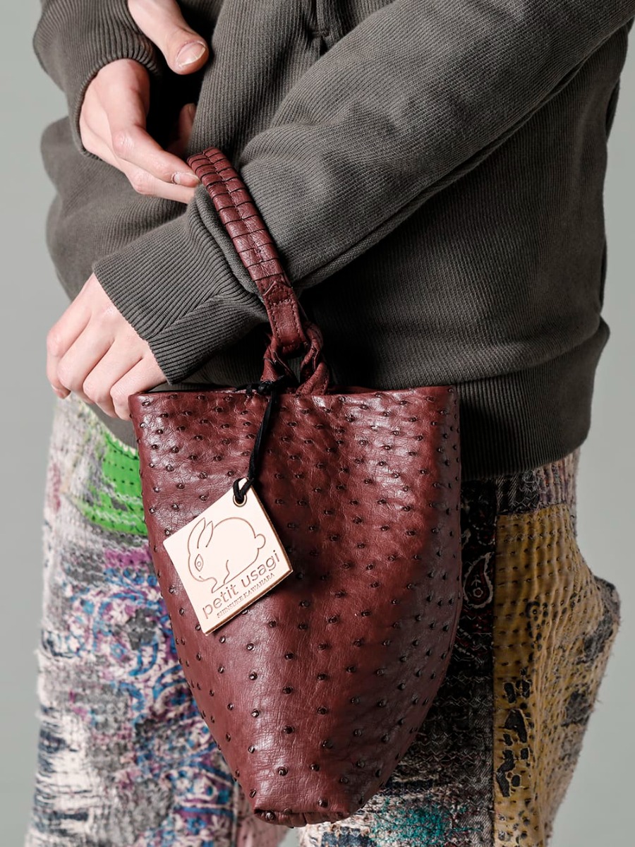 コーネリアンタウラス 2023SS シンプルながらもアルチザンな雰囲気漂う1着 - co22fwcws010-ostrich-Burgundy(CWS デ フォーマーバッグ オーストリッチ バーガンディ) - 2-007