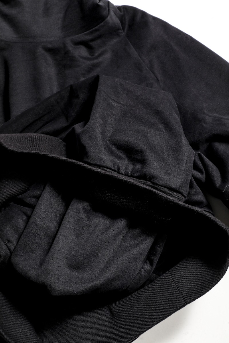 DEVOA 23SS Lined jersey with a worn-in, cozy feel  - FJF-AGMH-Used-Black High Neck Pullover Cotton Jersey Used Black 2-001