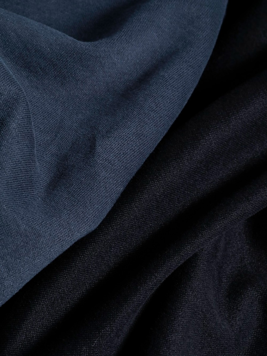 DEVOA 23SS Two colors: black and blue-gray FJF-AGMH-Used-Black High Neck Pullover Cotton Jersey Used Black FJF-AGMH-Blue-Gray High Neck Pullover Cotton Jersey Blue Gray 3-001