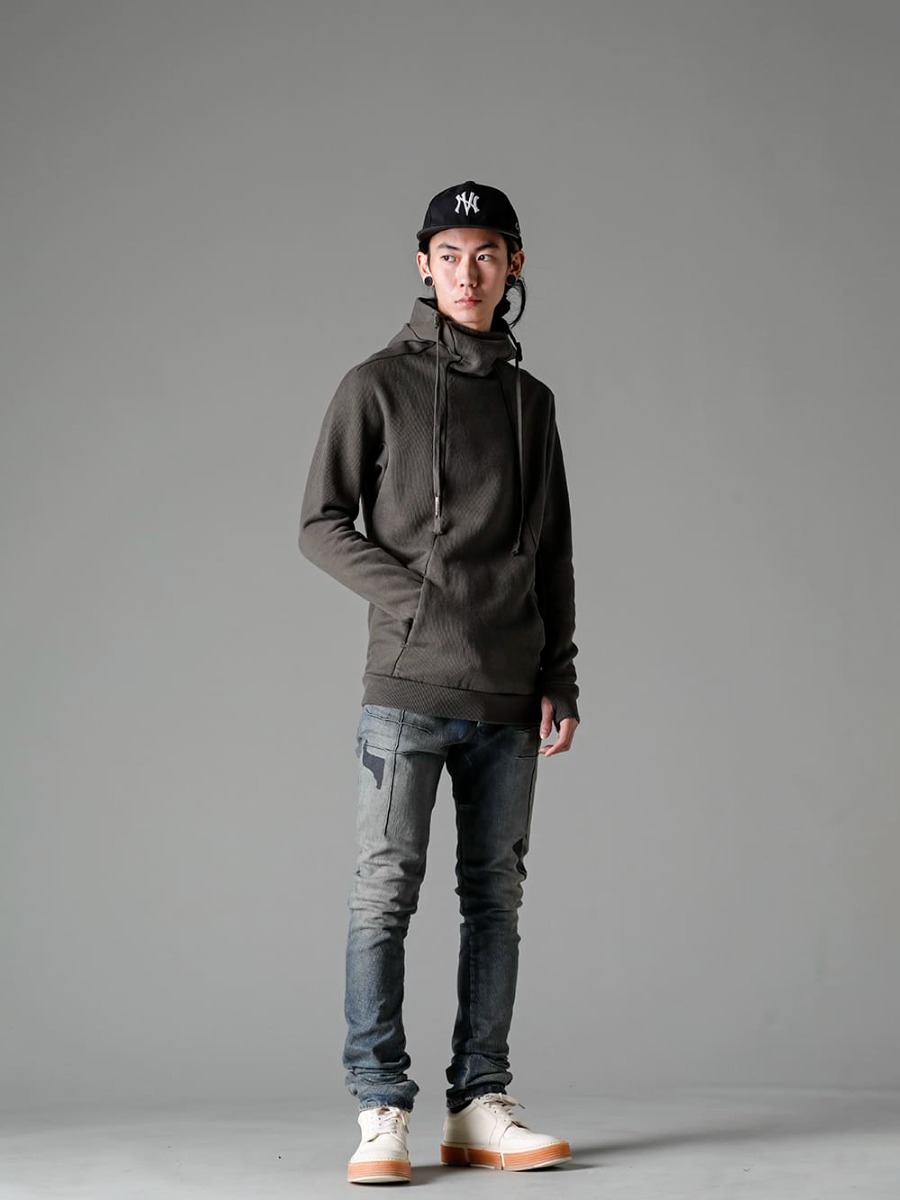 Boris Bidjan Sabari 22-23AW - Enjoy the hoody style on a daily basis - Daily and Real Street Style - HOODY2-FTT00008 HOODY2 FTT00008 - P13D-TF-FKU10002 P13.D TF FKU10002 - GJ02-CO00T Laced Up Boots - Horse Full Grain Leather - GJ02 CO00T 1-001