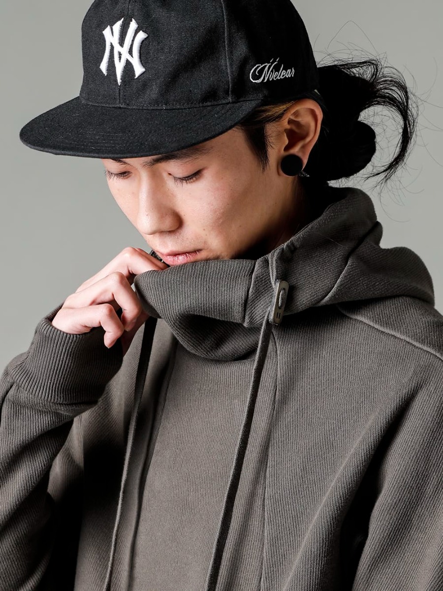 Boris Bidjan Sabari 22-23AW Special Coloring and Details  - NV LOGO FR ARMY COTTON CAP BLACK DYE - HOODY2-FTT00008 HOODY2 FTT00008 2-002