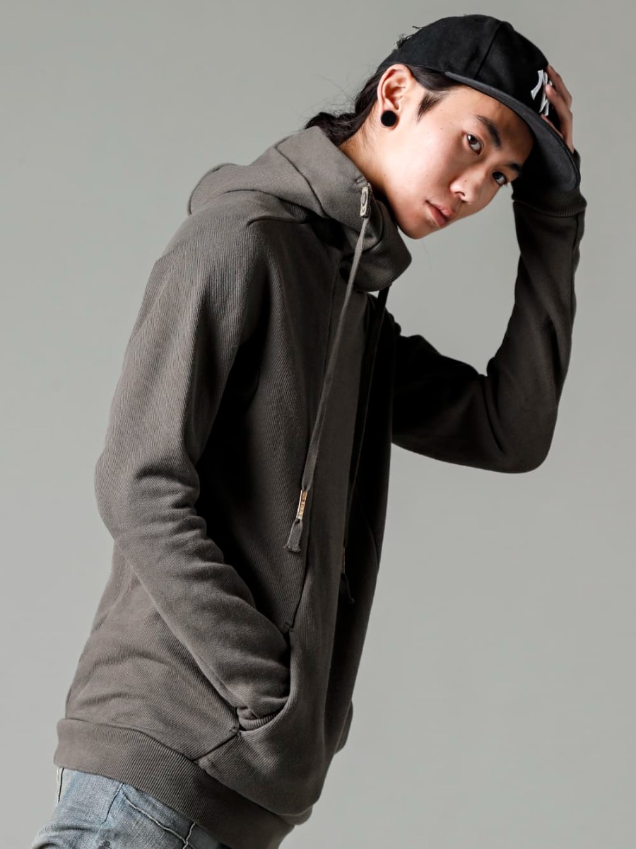 Boris Bidjan Sabari 22-23AW Special Coloring and Details  - NV LOGO FR ARMY COTTON CAP BLACK DYE - HOODY2-FTT00008 HOODY2 FTT00008 2-005