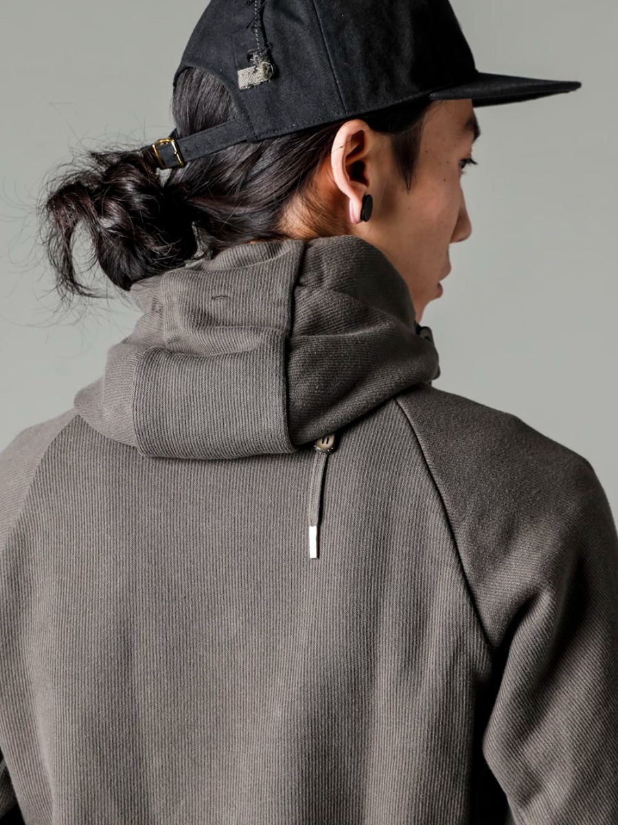 Boris Bidjan Sabari 22-23AW Special Coloring and Details  - NV LOGO FR ARMY COTTON CAP BLACK DYE - HOODY2-FTT00008 HOODY2 FTT00008 2-006