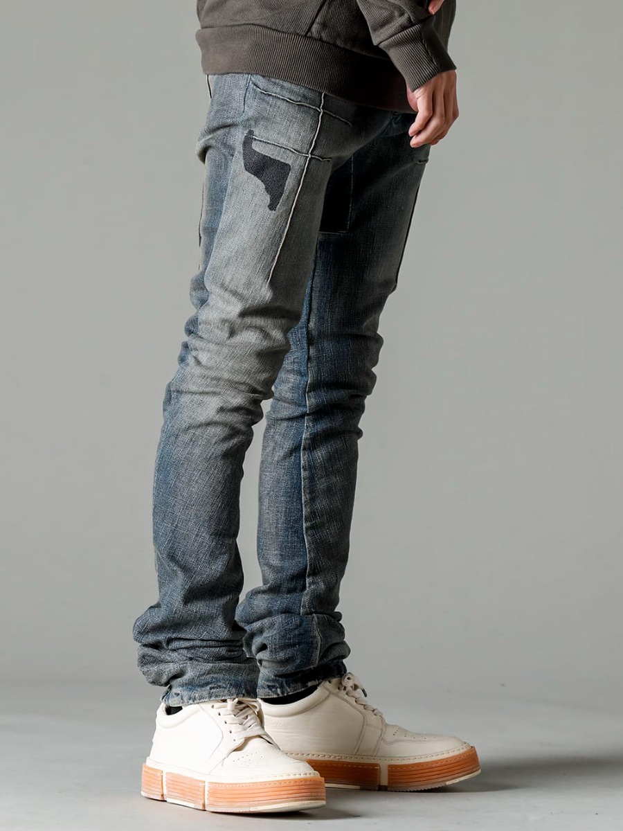 Boris Bidjan Sabari 22-23AW Men's fashion must-have, denim pants - P13D-TF-FKU10002 P13.D TF FKU10002 - GJ02-CO00T Laced Up Boots - Horse Full Grain Leather - GJ02 CO00T 3-002