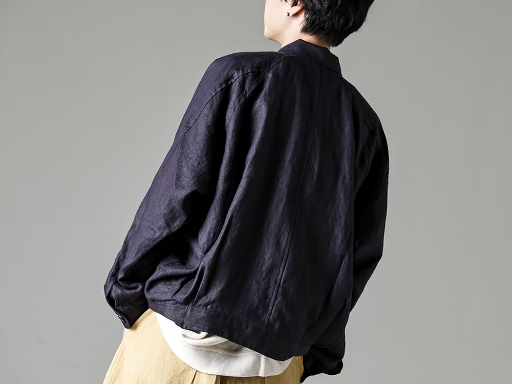 O PROJECT 23SS O15JKT1 DENIM JACKET DK GREY Dense Herringbone 1-004