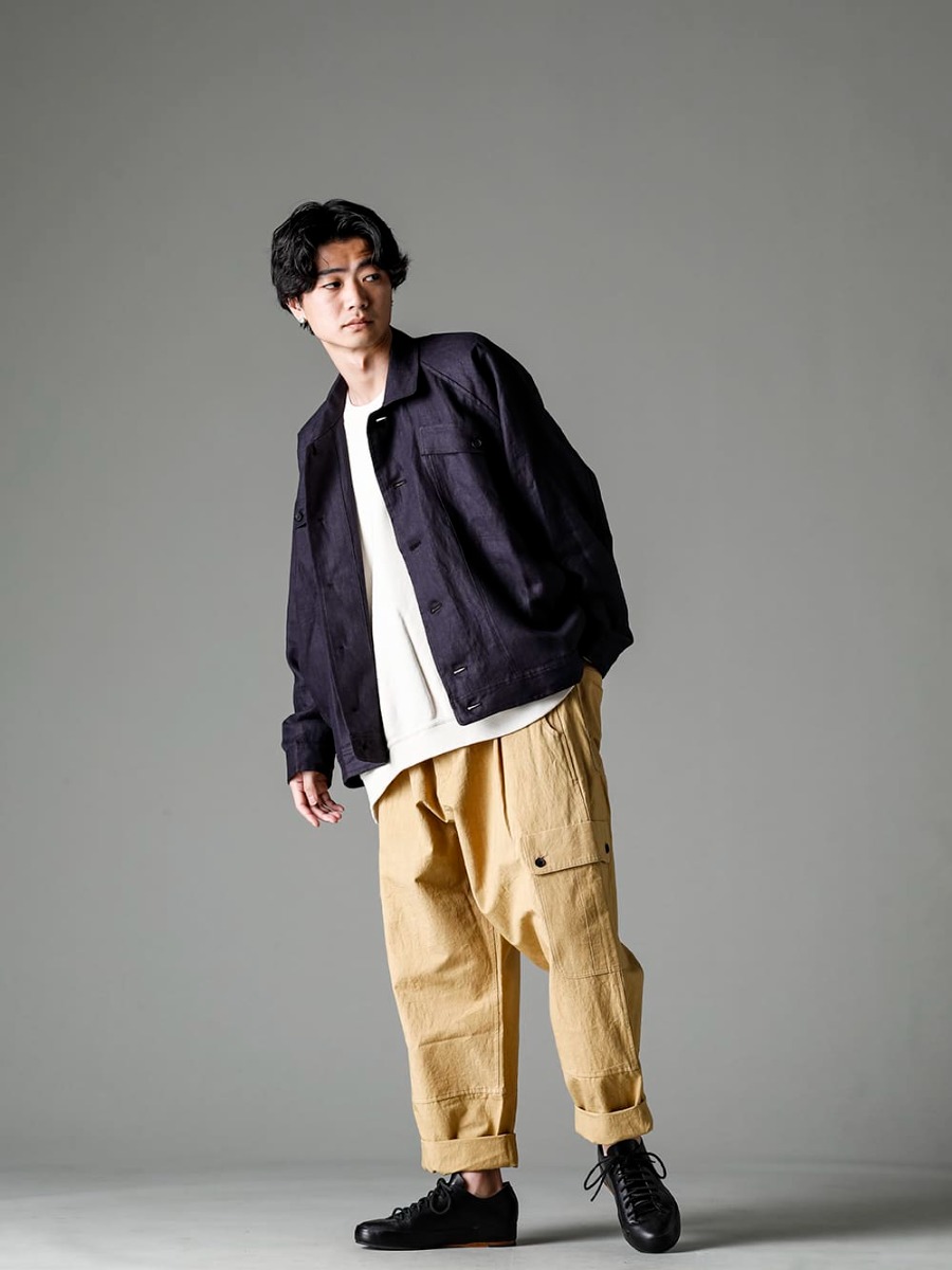 O PROJECT 23SS O15JKT1 DENIM JACKET DK GREY Dense Herringbone 1-005