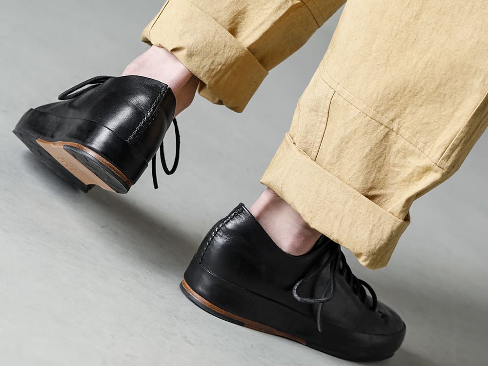 O PROJECT 23SS FEIT sneakers add a touch of luxury to casual colour styles. - O15TR3-MUSTARD Cargo Trousers Mustard Fine Canvas Handsewn-Classic-Lo 3-007