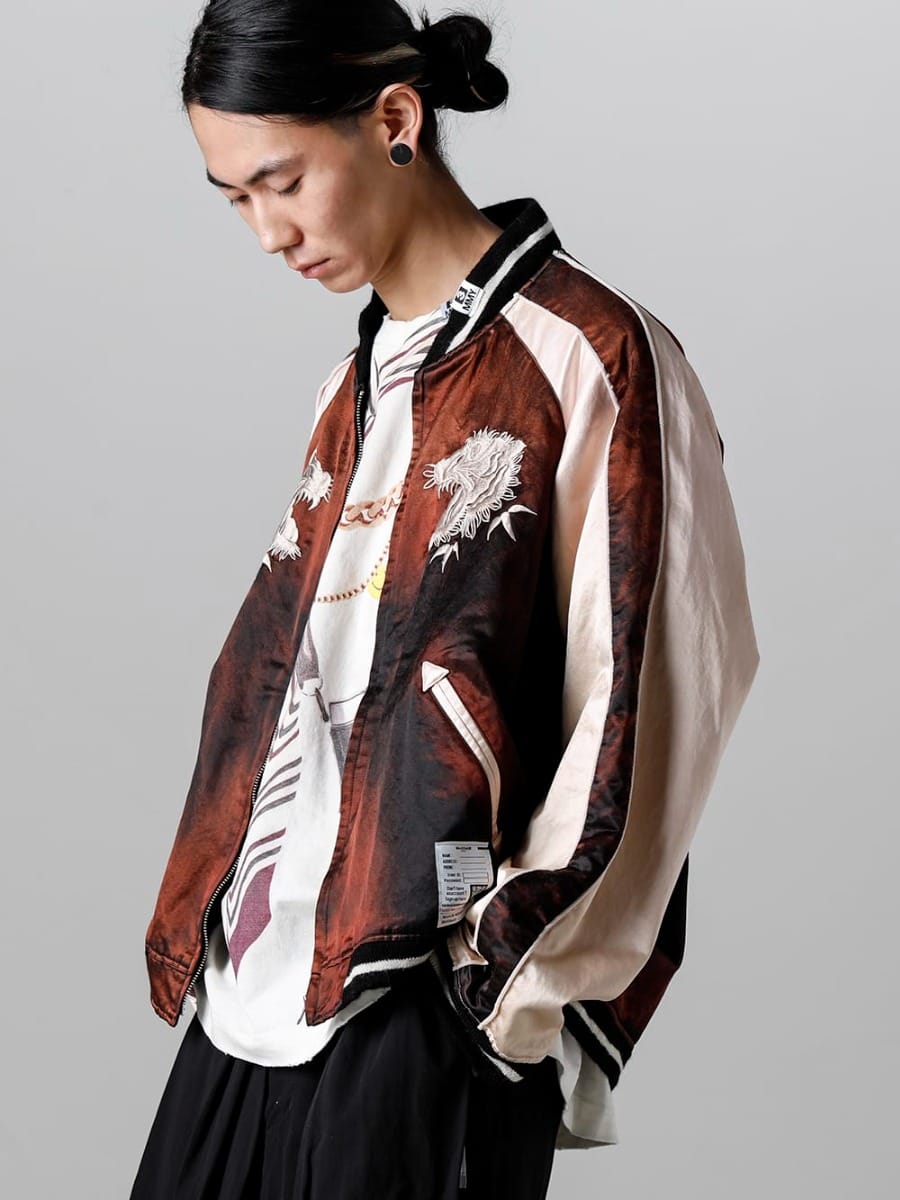 Maison MIHARAYASUHIRO - メゾン ミハラヤスヒロ 23SS 見出し4 - J10BL051-Classic Faded SUKA JAN Black - A10TS671-Trompe l'oeil printed Tee White - A10PT064-Mixed Shirts Easy Trousers 4-003