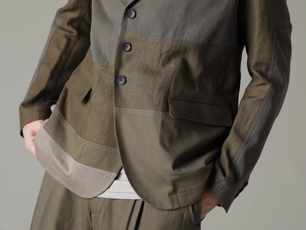 The Viridi-anne 2023SS - Details that show the originality of the brand - VI-3566-06-Dark-Olive(Fragment Blazer Dark Olive) - 2-005