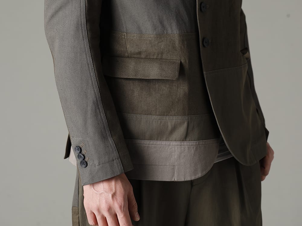 The Viridi-anne 2023SS - Details that show the originality of the brand - VI-3566-06-Dark-Olive(Fragment Blazer Dark Olive) - 2-006