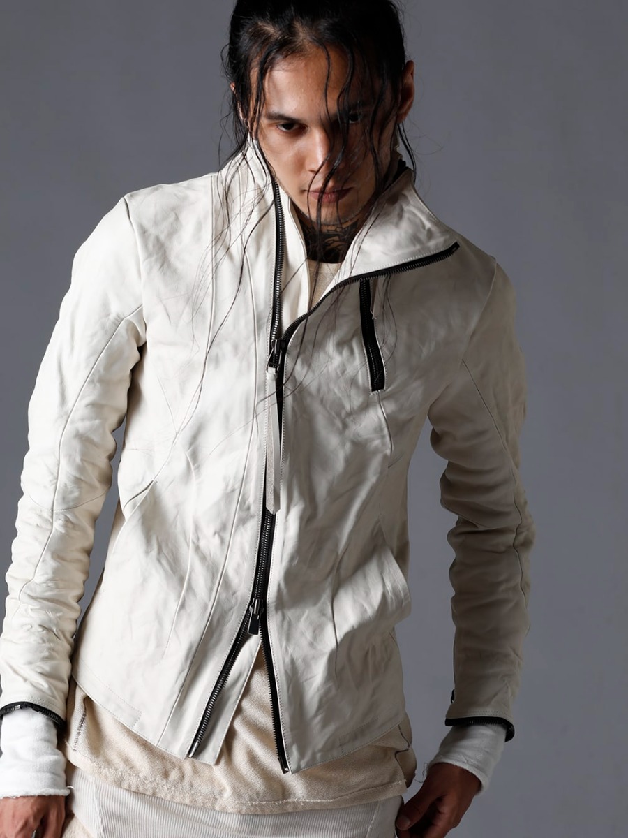 D.Hygen 23SS: Horse Leather High Neck Leather Jacket Style