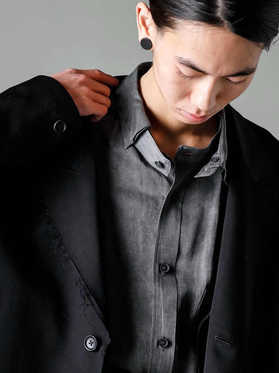 Yohji Yamamoto 23SS：オーバーオール x アシンメトリーシャツスタイル