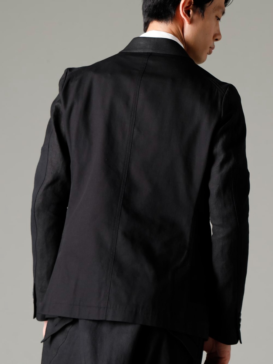The Viridi-anne 23SS 切り替えの配置やカラーの構成で一癖加える  - VI-3566-06-Black Fragment Blazer Black VI-3581-02 Detachable Shirt 2-003