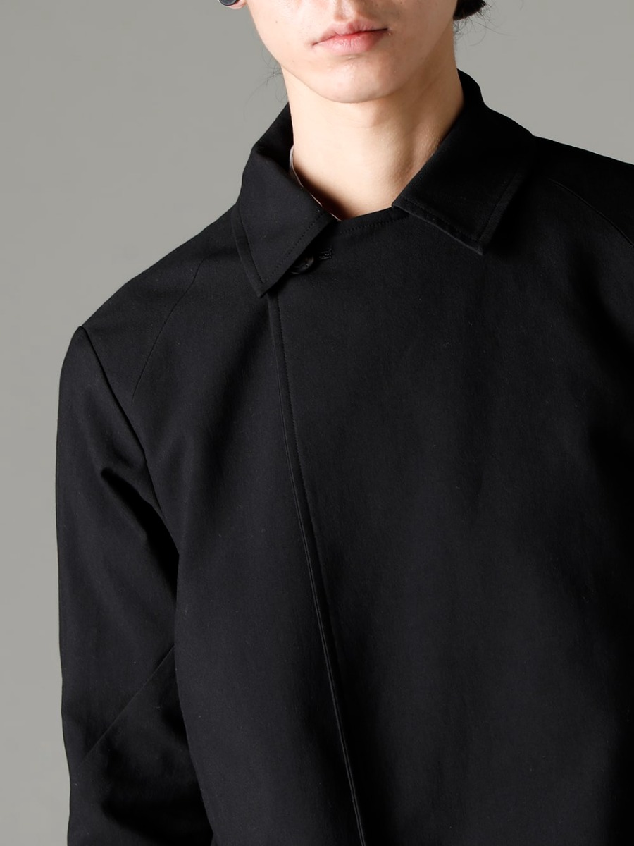 DEVOA(デヴォア) 23SS(春夏) ベーシックなディテールのバランスを少し変えてポイントに  - JKI-CJGC ジャケット ハイ デンシティ コットン stand coller shirt スタンドカラーシャツ 2-006