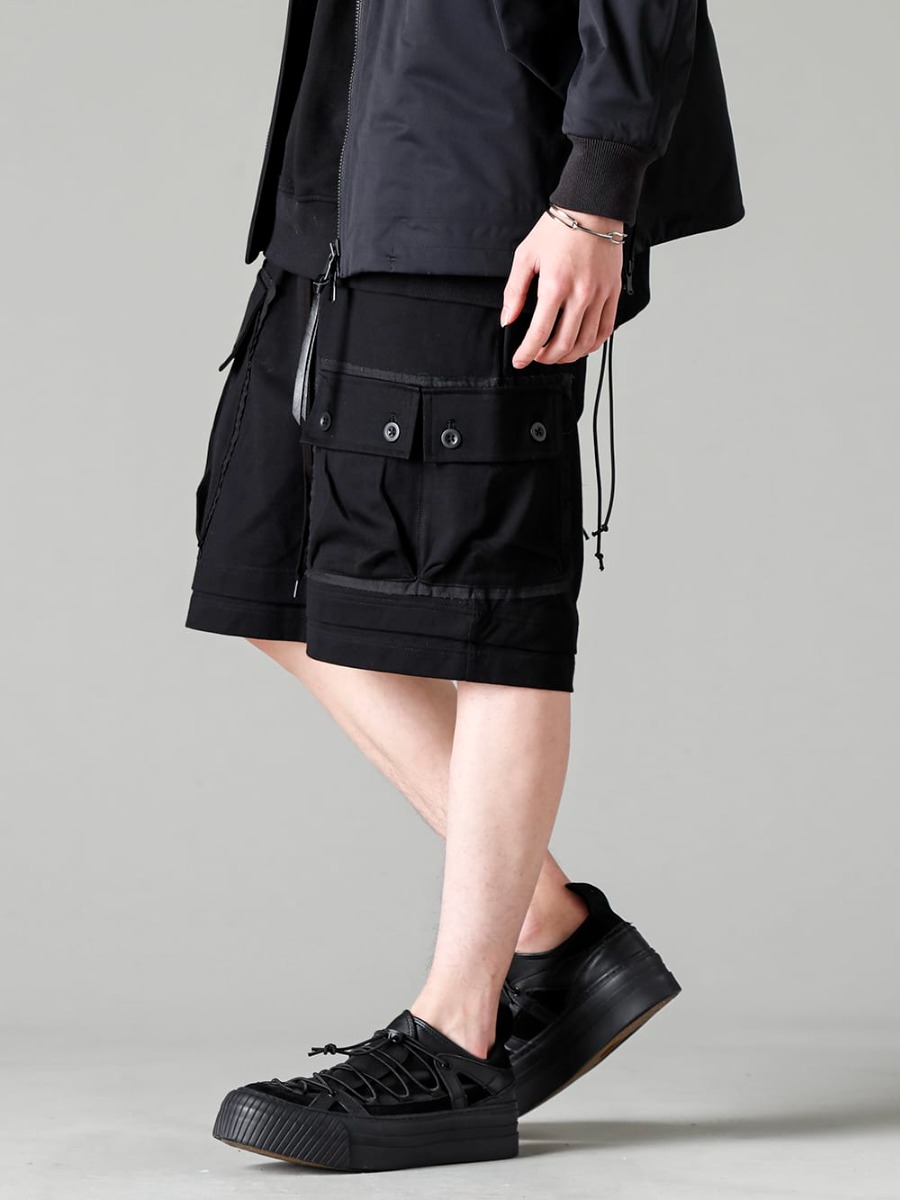 The Viridi-anne 2023SS Water-repellent MA-1 recommended for spring and summer overcoats  - VI-3607-04-Black - Jersey Short Pants Black - VI-3555-09-Black - Sneakers Black 2-007