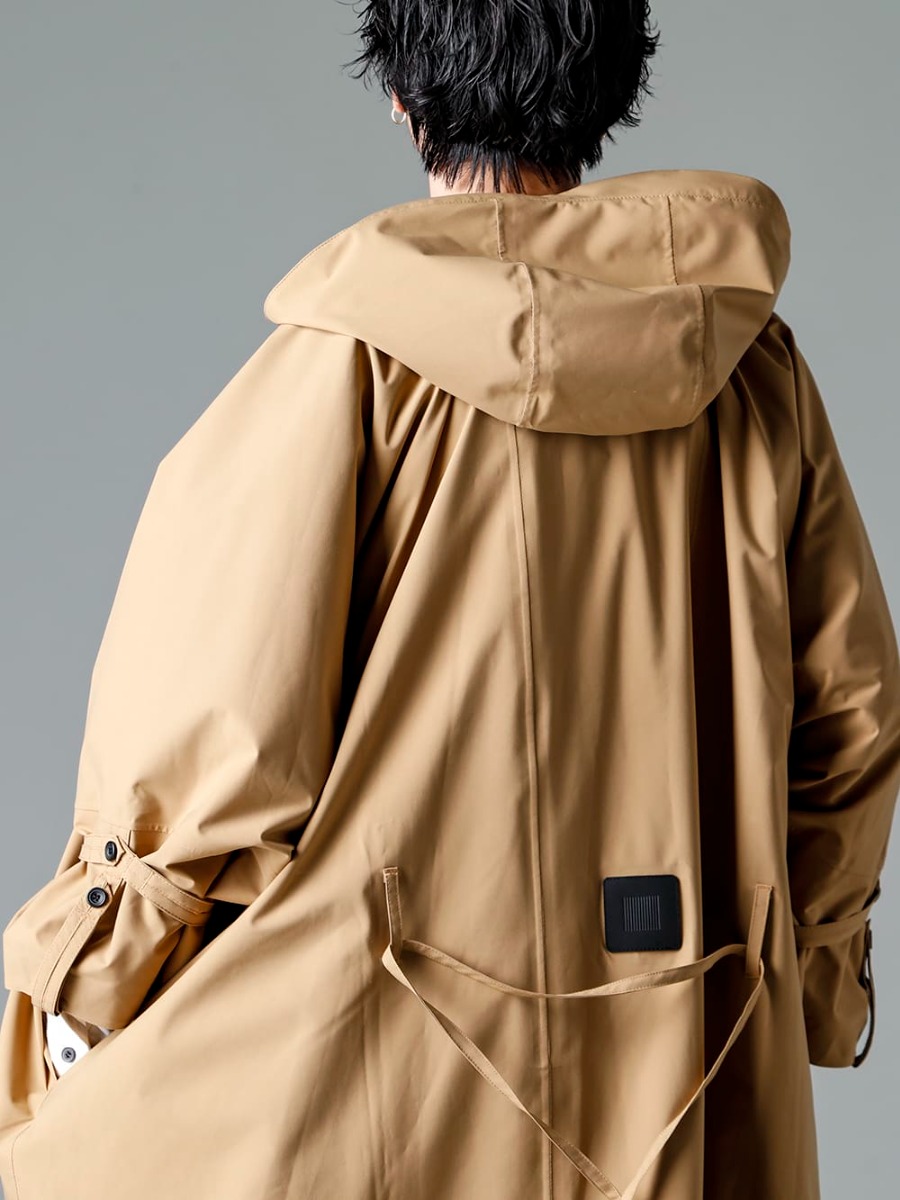 Norwegian Rain(ノルウェージャンレイン) 23SS(春夏) 春の気候にも適した通年使い可能な万能アウター  - Raincho-Unisex-SuperLightweight-Sand レインチョ ユニセックス スーパー ライトウェイト サンド O15SRT2-KINARI カバーオール シャツ キナリ ファイン キャンバス 2-004