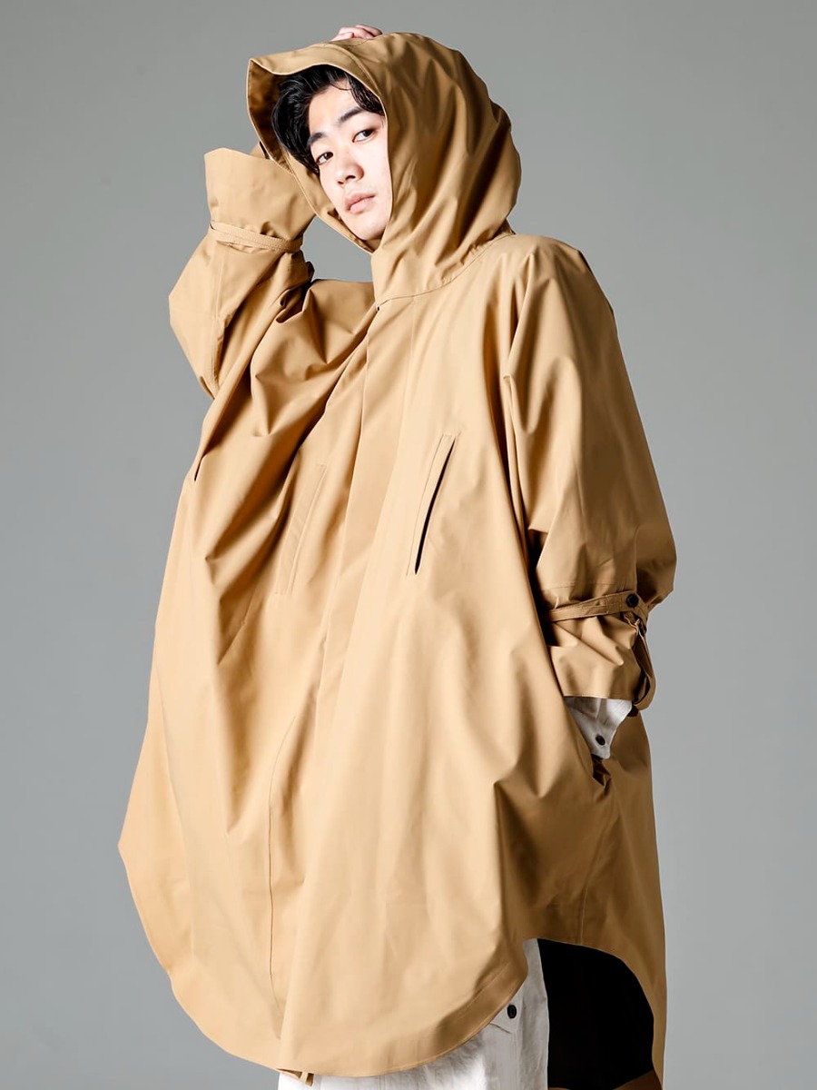 Norwegian Rain(ノルウェージャンレイン) 23SS(春夏) 春の気候にも適した通年使い可能な万能アウター  - Raincho-Unisex-SuperLightweight-Sand レインチョ ユニセックス スーパー ライトウェイト サンド O15SRT2-KINARI カバーオール シャツ キナリ ファイン キャンバス 2-006