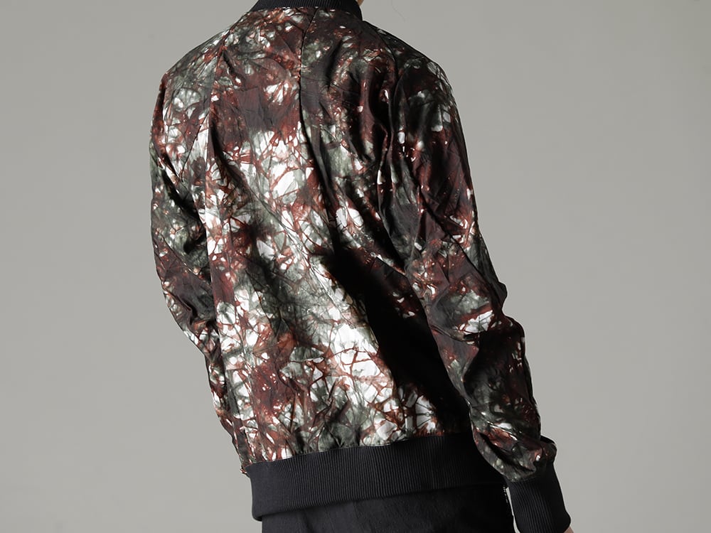 D.HYGEN 23SS Three-dimensional construction and complex darts  - ST104-0123S-Moss-Black Uneven Dyed Nylon Ox Bomber Jacket Moss Black 2-006