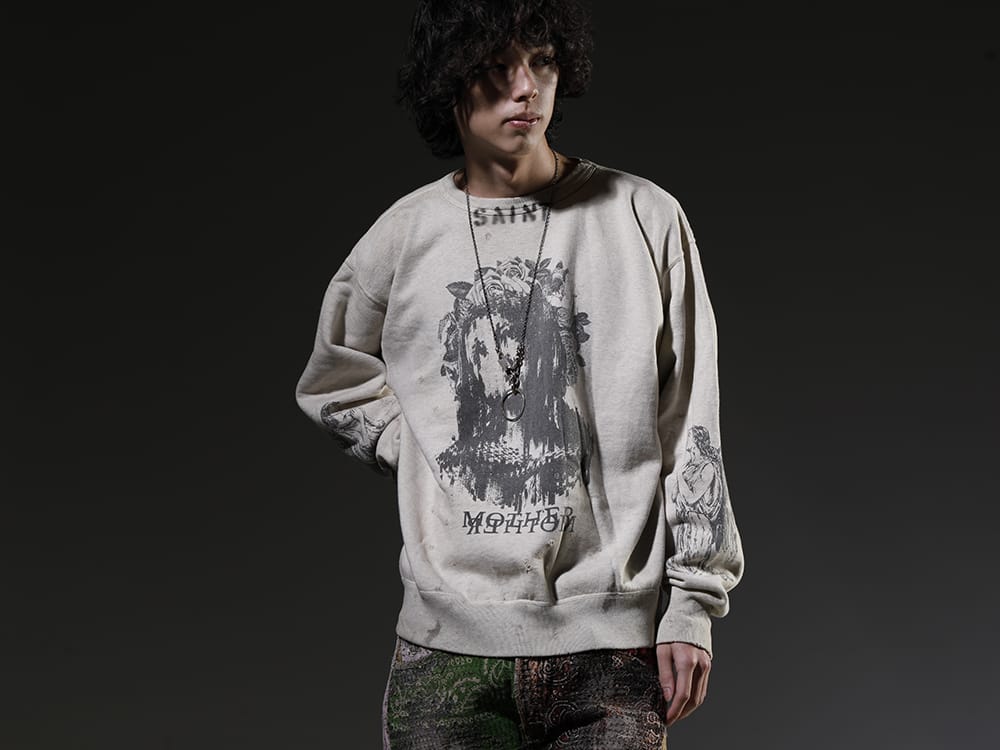 セントマイケル / ワークスタッドミュンヘン 2023SS 見出し2 - SM-S23-0000-095(KAWAMURA KOSUKE(河村康輔) × セントマイケル MOTHER スウェットシャツ) M3940(ネックレス ミックス + キーリング) - 2-008