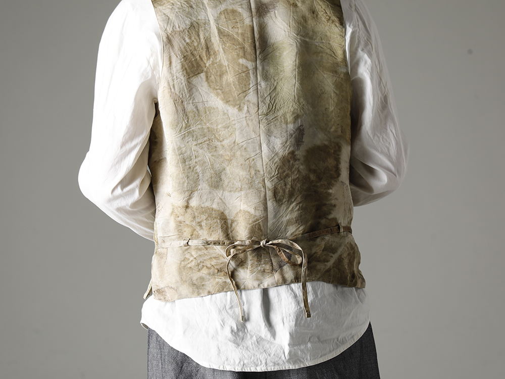 NOUSAN 23SS The designer's trial and error can be felt in the prints, and the high level of artistry can be felt  - 3-B gilet-Leaf Print 3B gilet (Leaf Print) - shirt Reguler Collar Shirt 2-003