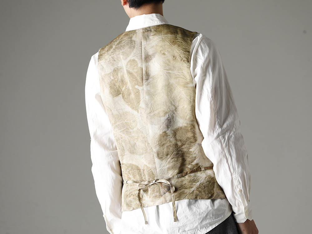 NOUSAN 23SS The designer's trial and error can be felt in the prints, and the high level of artistry can be felt  - 3-B gilet-Leaf Print 3B gilet (Leaf Print) - shirt Reguler Collar Shirt 2-004
