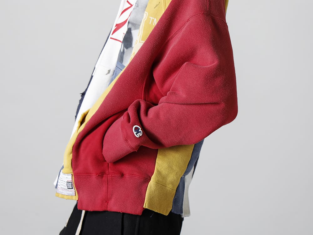 Maison MIHARAYASUHIRO - メゾン ミハラヤスヒロ 2023SS Maison MIHARAYASUHIRO - メゾン ミハラヤスヒロ - 2023SS collection A10HD581 - バーティカルスウィッチングフーディ. 2-004