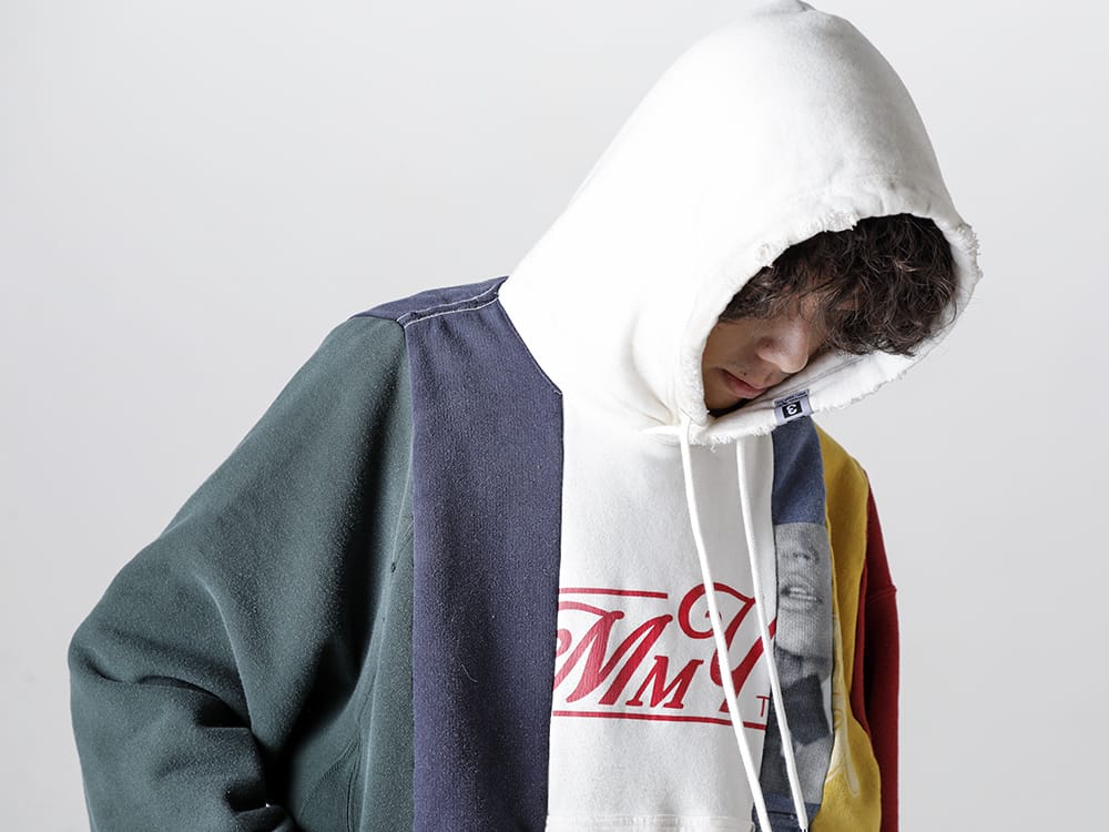 Maison MIHARAYASUHIRO - メゾン ミハラヤスヒロ 2023SS Maison MIHARAYASUHIRO - メゾン ミハラヤスヒロ - 2023SS collection A10HD581 - バーティカルスウィッチングフーディ. 2-006