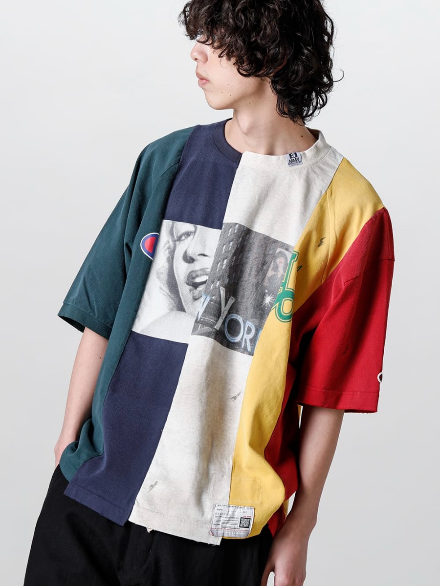 Maison MIHARAYASUHIRO - メゾン ミハラヤスヒロ 2023SS Maison MIHARAYASUHIRO - メゾン ミハラヤスヒロ - 2023SS collection A10TS651 - バーティカルスウィッチングTシャツ 3-001