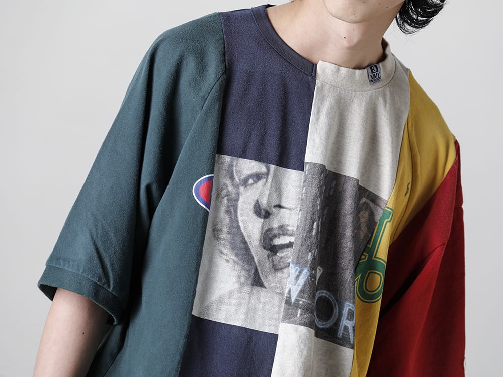 Maison MIHARAYASUHIRO - メゾン ミハラヤスヒロ 2023SS Maison MIHARAYASUHIRO - メゾン ミハラヤスヒロ - 2023SS collection A10TS651 - バーティカルスウィッチングTシャツ 3-002