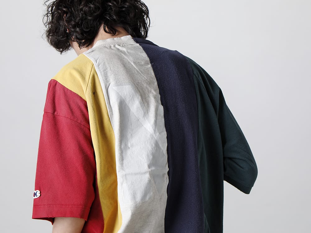 Maison MIHARAYASUHIRO - メゾン ミハラヤスヒロ 2023SS Maison MIHARAYASUHIRO - メゾン ミハラヤスヒロ - 2023SS collection A10TS651 - バーティカルスウィッチングTシャツ 3-004