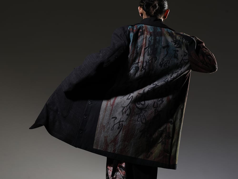 ヨウジヤマモト 2023SS - コレクションピースの今季らしいジャケット - HZ-J31-814(デニム プリント + 別布ジャケット) - 2-003