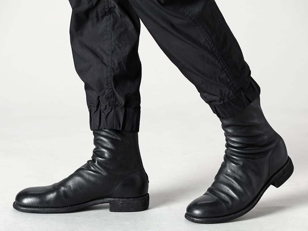 RIPVANWINKLE 2023SS Short pants style to enjoy with modern jersey leggings - RW-509-Black - Parachute Pants Black - 988X - Back Zip Mid Boots - Horse Full Grain Leather  - 988X  3-004