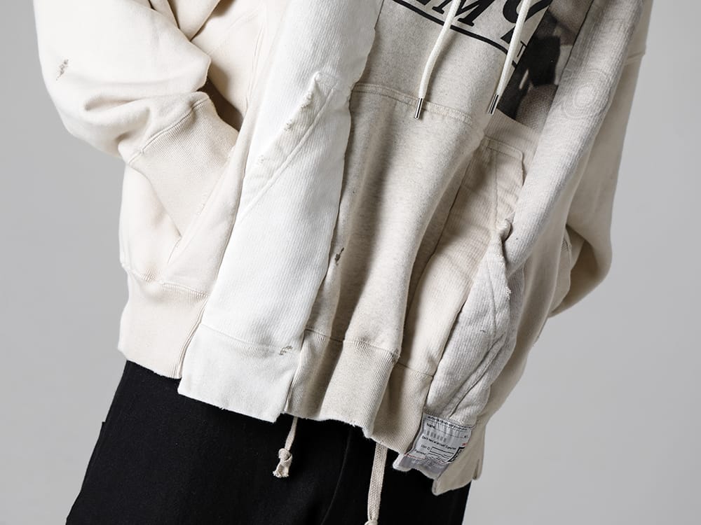 Maison MIHARAYASUHIRO - メゾン ミハラヤスヒロ 2023SS 見出し4 - A10HD581-White - バーティカルスウィッチングフーディ White  4-003