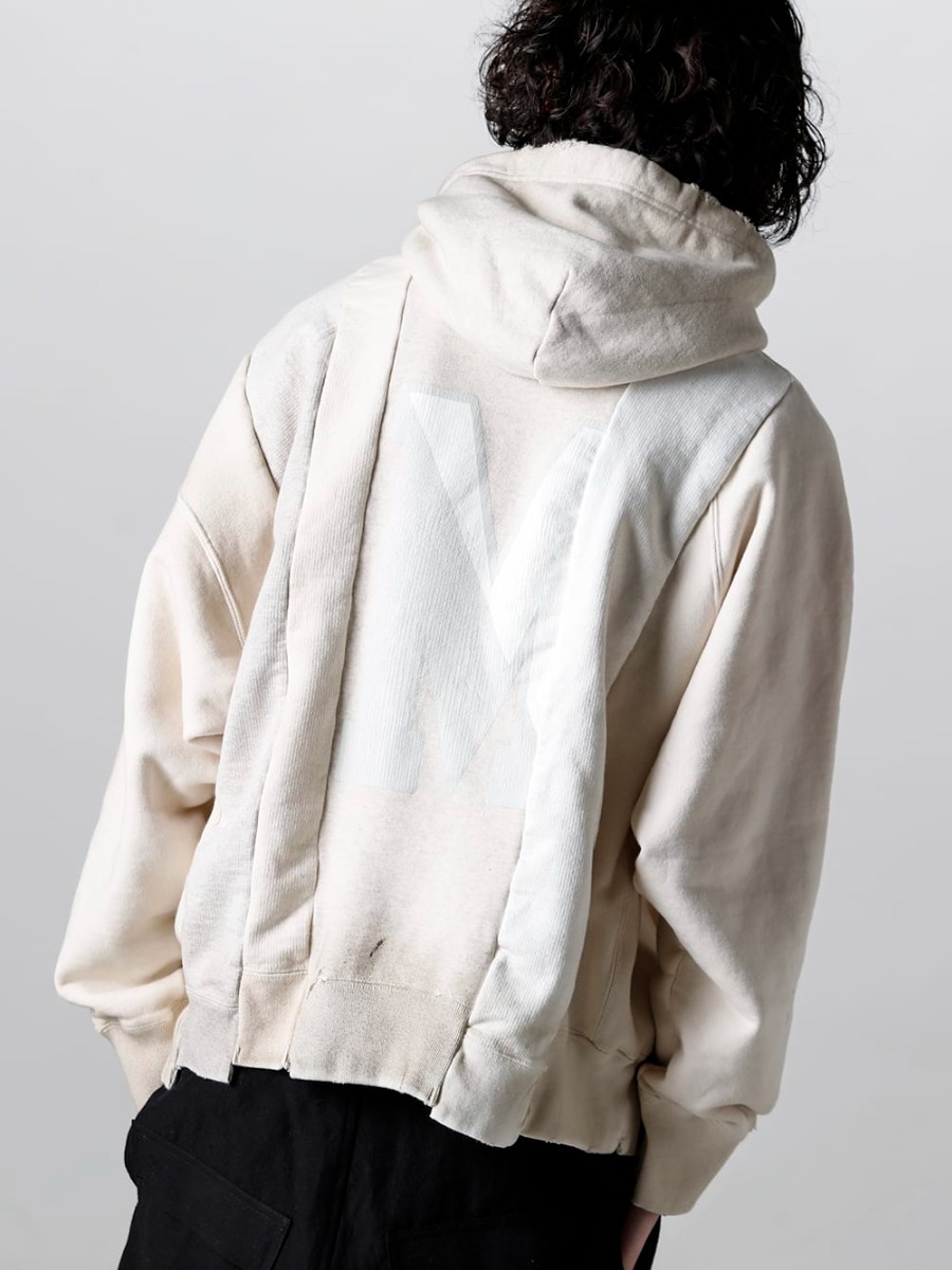 Maison MIHARAYASUHIRO - メゾン ミハラヤスヒロ 2023SS 見出し4 - A10HD581-White - バーティカルスウィッチングフーディ White  4-004