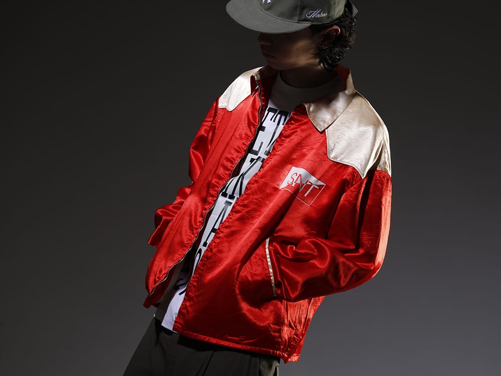 セントマイケル / フェノメノン / ニュークリア 2023SS 膨大な作業量により完成されたこだわり抜かれた1点 - SM-S23-0000-070(ウエスタン シャツジャケット) ILLCS22A-028-white(SOMETHING LIKE A PHENOMENON 銀座 Tシャツ ホワイト) NV_002-Vintage-Green(NVロゴ フロント アーミーコットンキャップ ヴィンテージグリーン) - 2-009