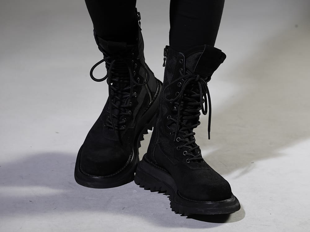 ユリウス 2023SS 見出し3 - 807FWM1(カウベロア レースアップ コンバットブーツ) - 3-006