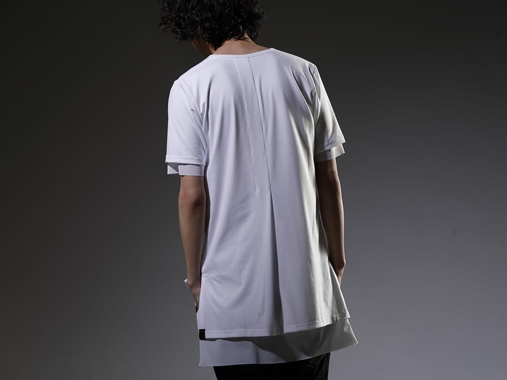 キリュウキリュウ 2023SS １枚の着用でレイヤード感を楽しんでいただけるカットソー - KP-HT33-056-White-White(Vネック レイヤード Tシャツ ホワイト&ホワイト) - 2-002