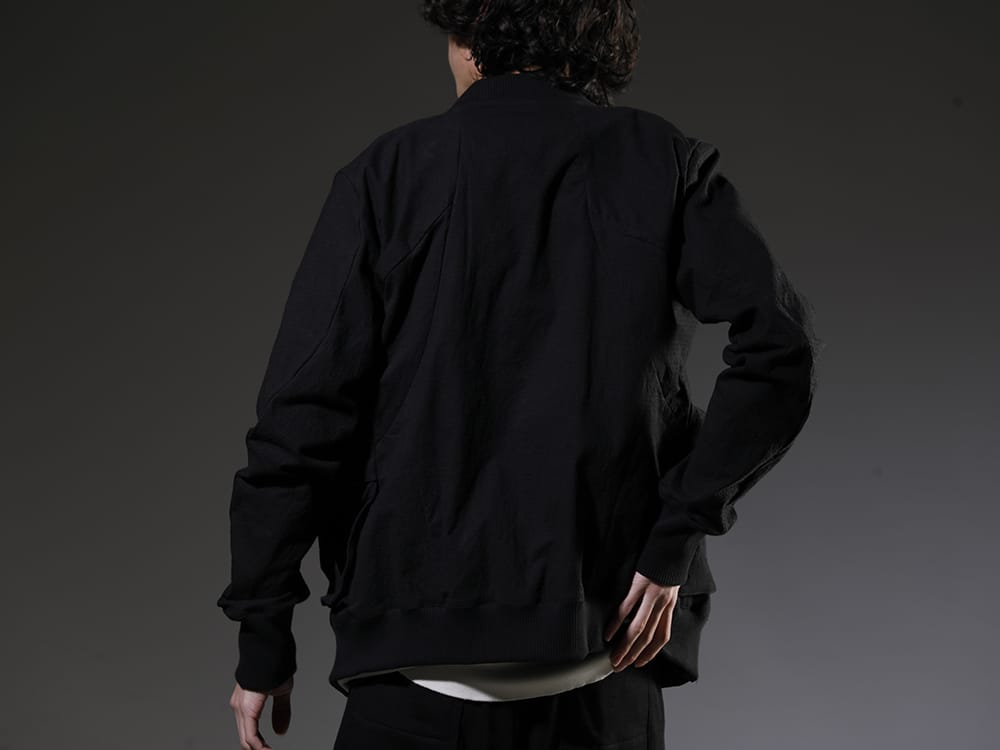 D.HYGEN 2023SS Select a crew neck sweatshirt with a seasonal graphic as an inner. - ST104-0223S(Dimple Washer Cotton Stretch Ripstop Bomber Jacket Black) - 2-003