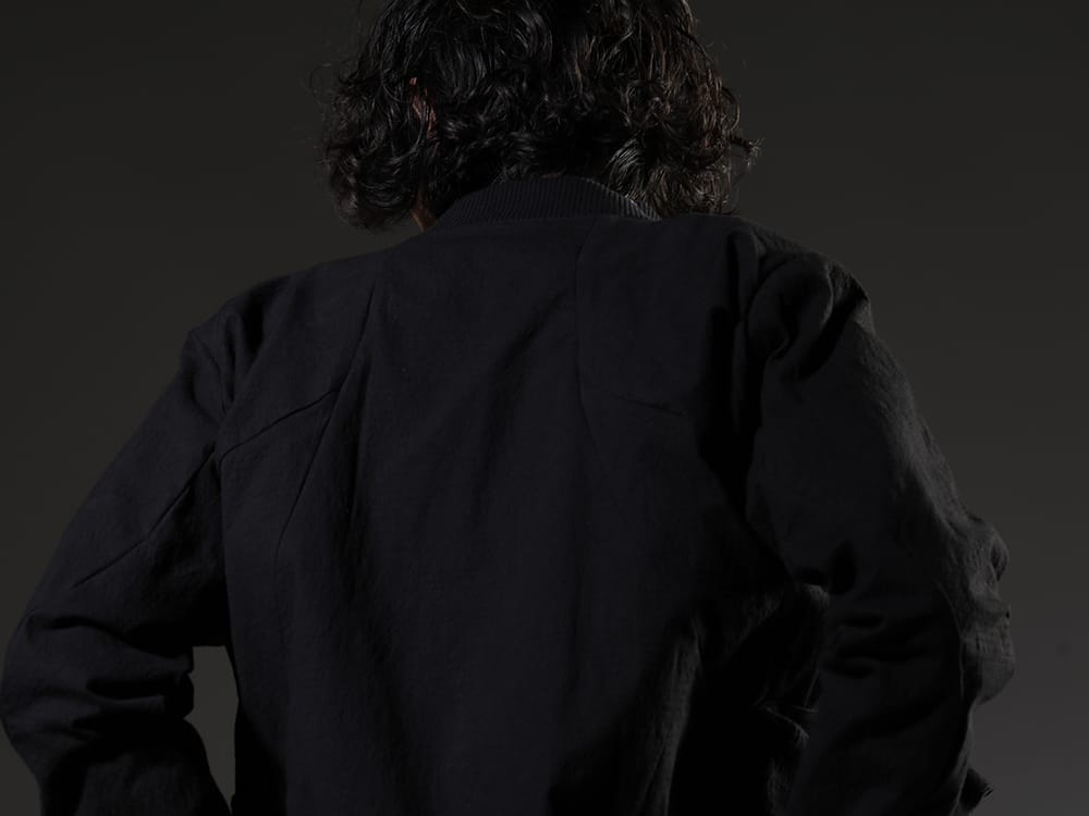 D.HYGEN 2023SS Select a crew neck sweatshirt with a seasonal graphic as an inner. - ST104-0223S(Dimple Washer Cotton Stretch Ripstop Bomber Jacket Black) - 2-007