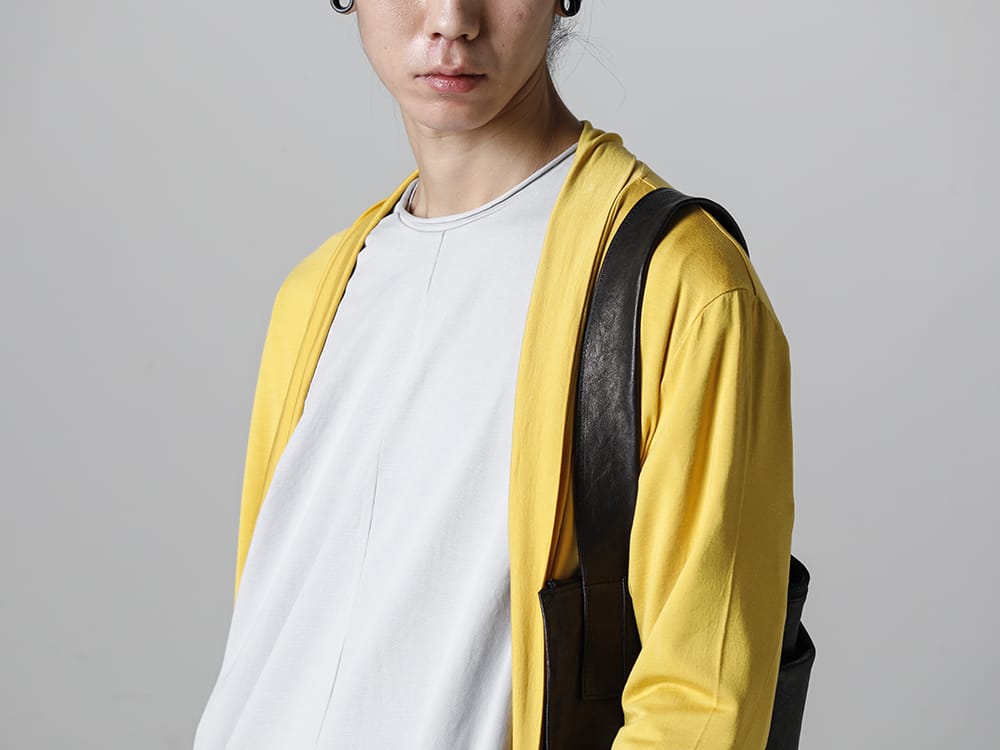 RIPVANWINKLE 2023SS A cardigan made of modal fabric with a silky touch that feels good  - 画像の詳細(スタイリング全体の詳細) RW-502-Mustard - Solid Jersey Carde Mustard - RW-500-L.Gray × Shark - Dolman L/S L.Gray × Shark  2-001