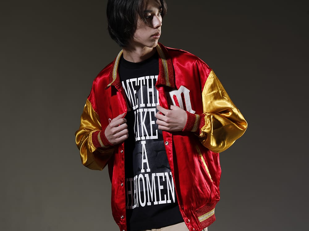 セントマイケル / フェノメノン 2023SS SAINT M××××××から新型のバーシティジャケットが展開。 - SM-S23-0000-068(SAINT バーシティジャケット) ILLCS22A-028-black(SOMETHING LIKE A PHENOMENON 銀座 Tシャツ ブラック) - 2-001