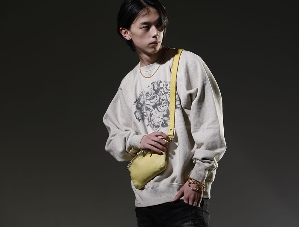 SAINT MICHAEL / GUIDI / TAKAHIROMIYASHITATheSoloist. 2023SS This sweatshirt features plant pattern that has become a classic series - SM-S23-0000-042(Rose Sweat shirt) BV06-CO84T(Small Crossy Body bag Soft Horse Full Grain Leather CO84T) sa.0038SS23-Gold(sa.ball chain necklace. -S- regular Gold) sa.0037SS23-Gold(bone shaped carabiner bracelet.-L- Gold) sa.0036SS23-Gold(bone shaped carabiner bracelet.-S- Gold) - 2-001