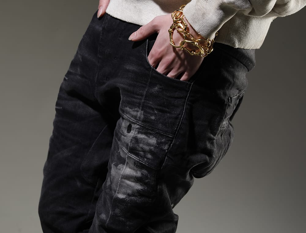 BORIS BIDJAN SABERI / GUIDI 2023SS Popular three-dimensional slim denim, which has been developed as standard item - P13-TF-F1603K-BLACK-DENIM(P13. TF F1603K BLACK DENIM) - 3-005