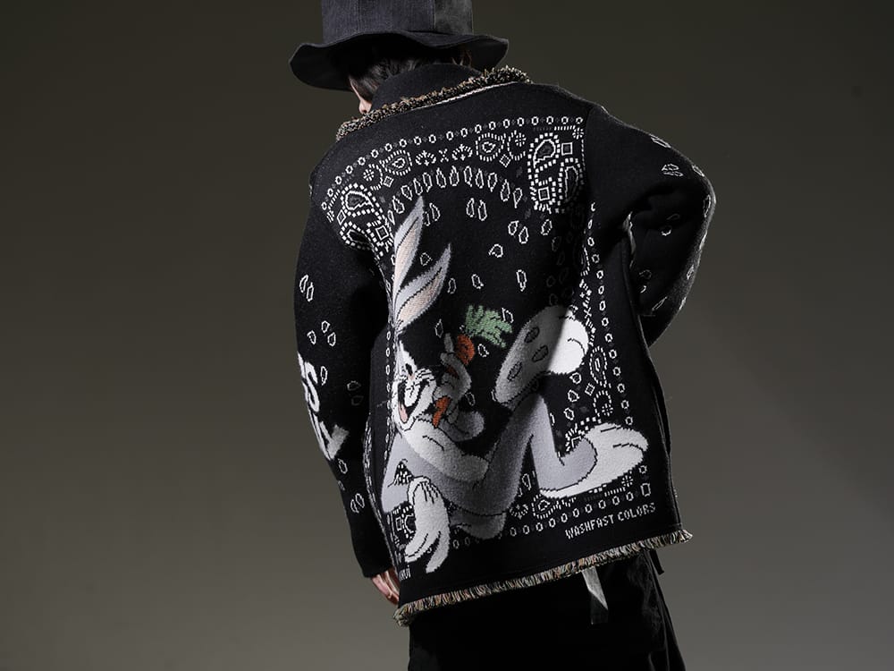 アラヌイ 2023SS ブランドならではの最高級生地で作り上げたカーディガン - LMHS23-047(ルーニー・テューンズ × アラヌイ バッグス・バニー バンダナカーディガン) - 2-003