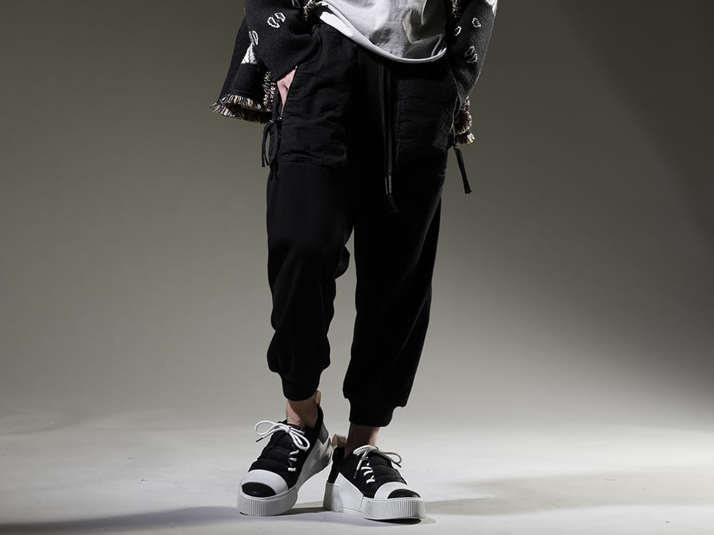 ボリス ビジャン サベリ 2023SS ブラックカラーですっきりとしたシルエットにまとめた下半身 - 124-P18.1(P18.1 F0409C) BAMBA2.1-LEATHER-WHITE-SOLE(バンバ2.1 レザー / ホワイトソール) - 3-001