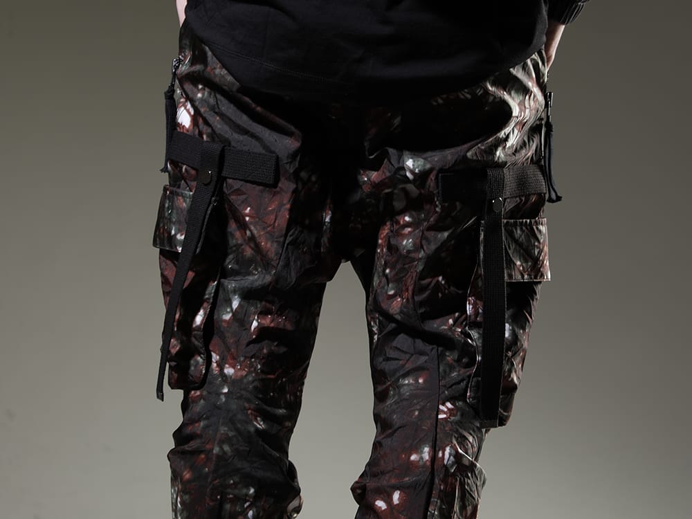 D .HYGEN 2023SS Water-repellent nylon that goes well with dyeing - ST107-0523S-Moss-Black(Mud-Dyed Nylon Ox-Detachable Cargo Pocket Jog Trousers Moss Black) - 3-004