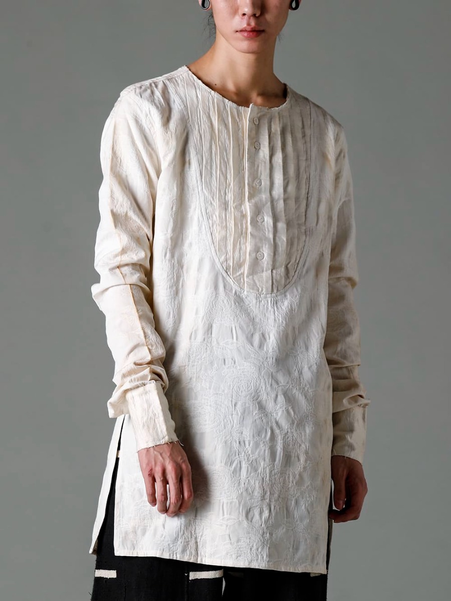 OLUBIYI THOMAS（オルヴィ・トーマス） 23SS(春夏) 2507.8 2305.9 プリーツビブシャツ 3-001